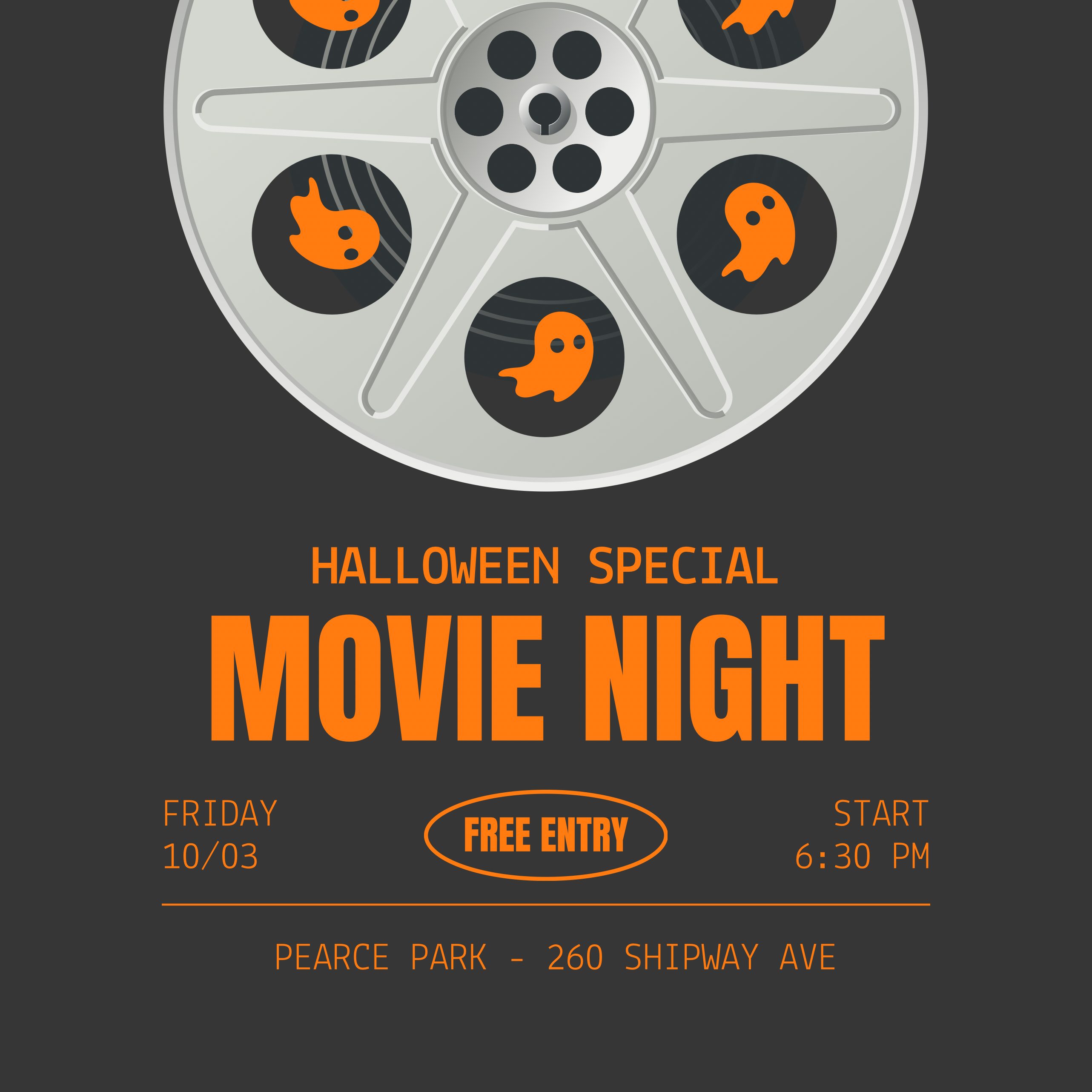 Halloween Movie Night Pearce Farm Park Port of Newcastle October 2025